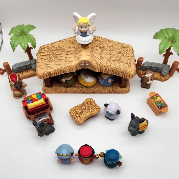 Nativity Set Of  Fisher Price Little People Christmas 2005 Playset Musical Light - Picture 7 of 16